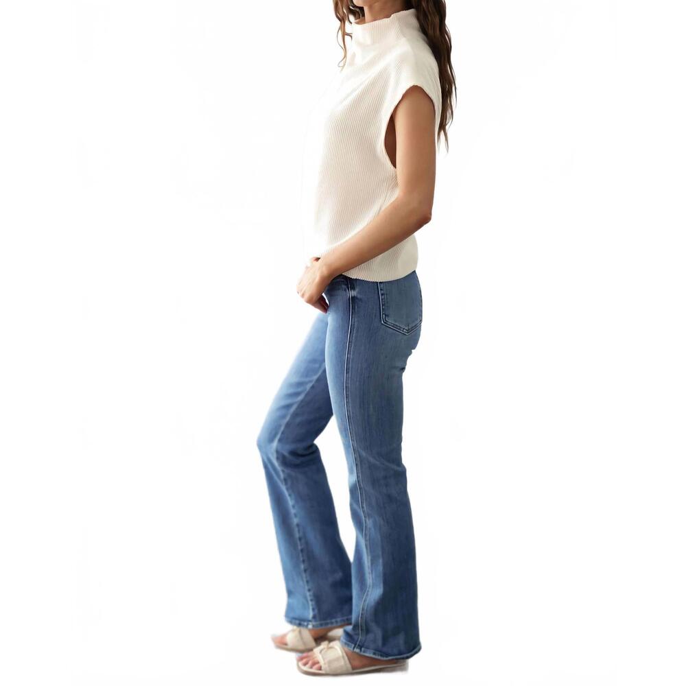 NEW JUST BLACK DENIM levi seamed bootcut jeans in medium wash - Picture 3 of 3
